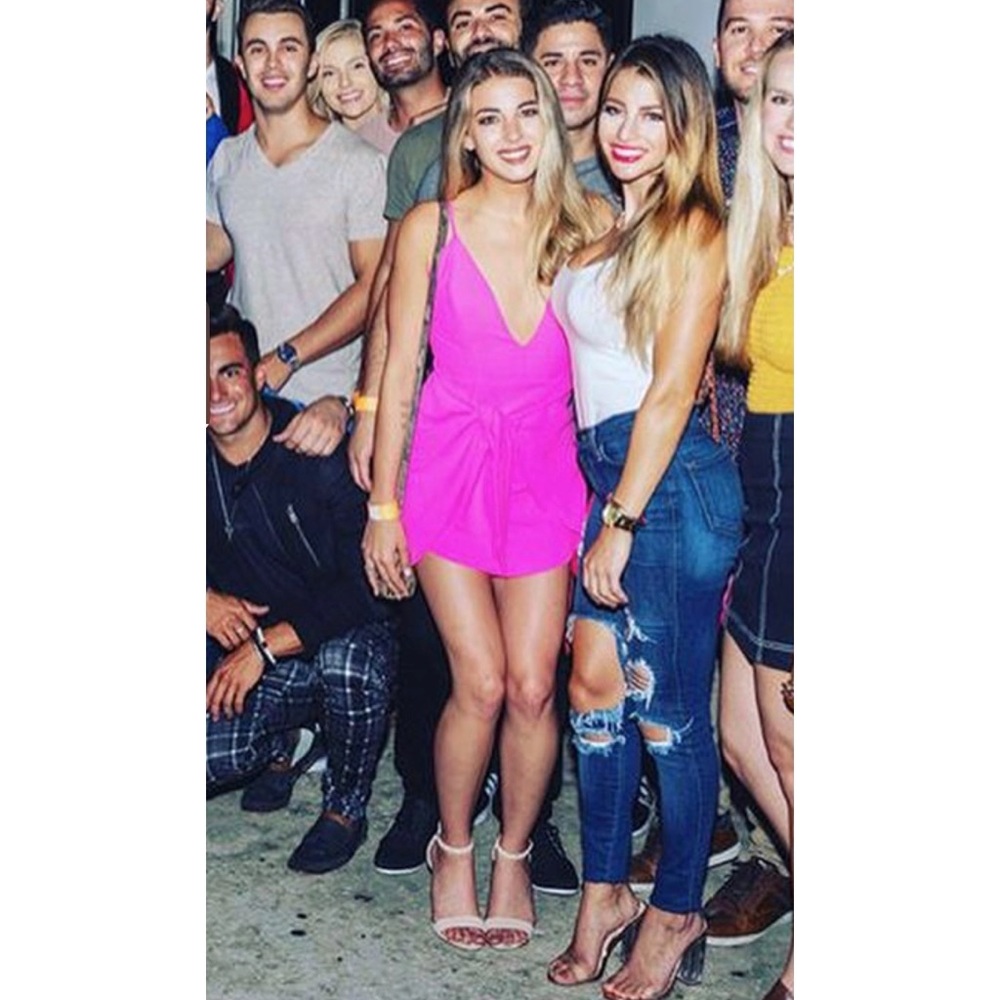 Adorable Hot Pink Wrap Dress